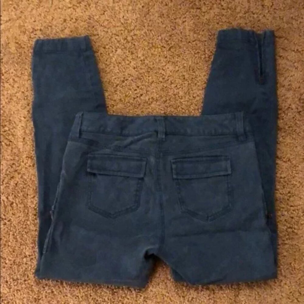 Ann Taylor Marisa fit ankle zip moto ankle crop patch pocket skinny utility pant - Picture 7 of 8